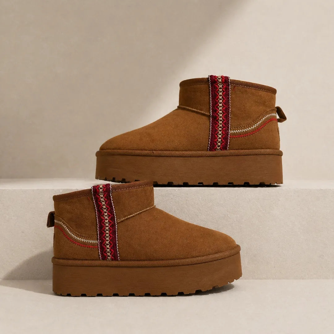 Signature Mini Boots - Toast Latte Stitch