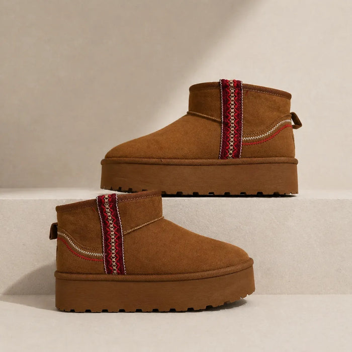Signature Mini Boots - Toast Latte Stitch