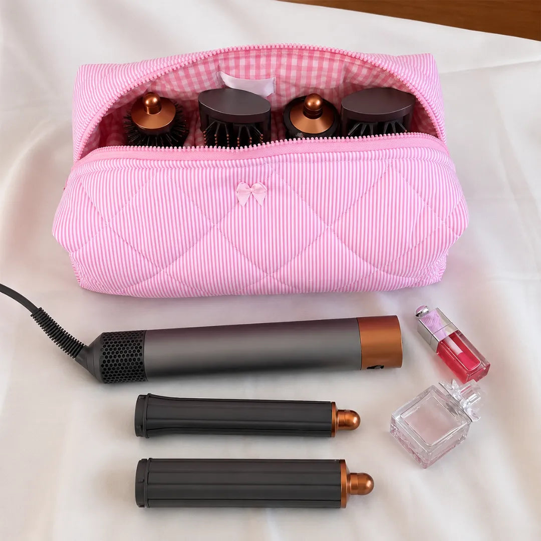 Pink Stripe Travel Bag